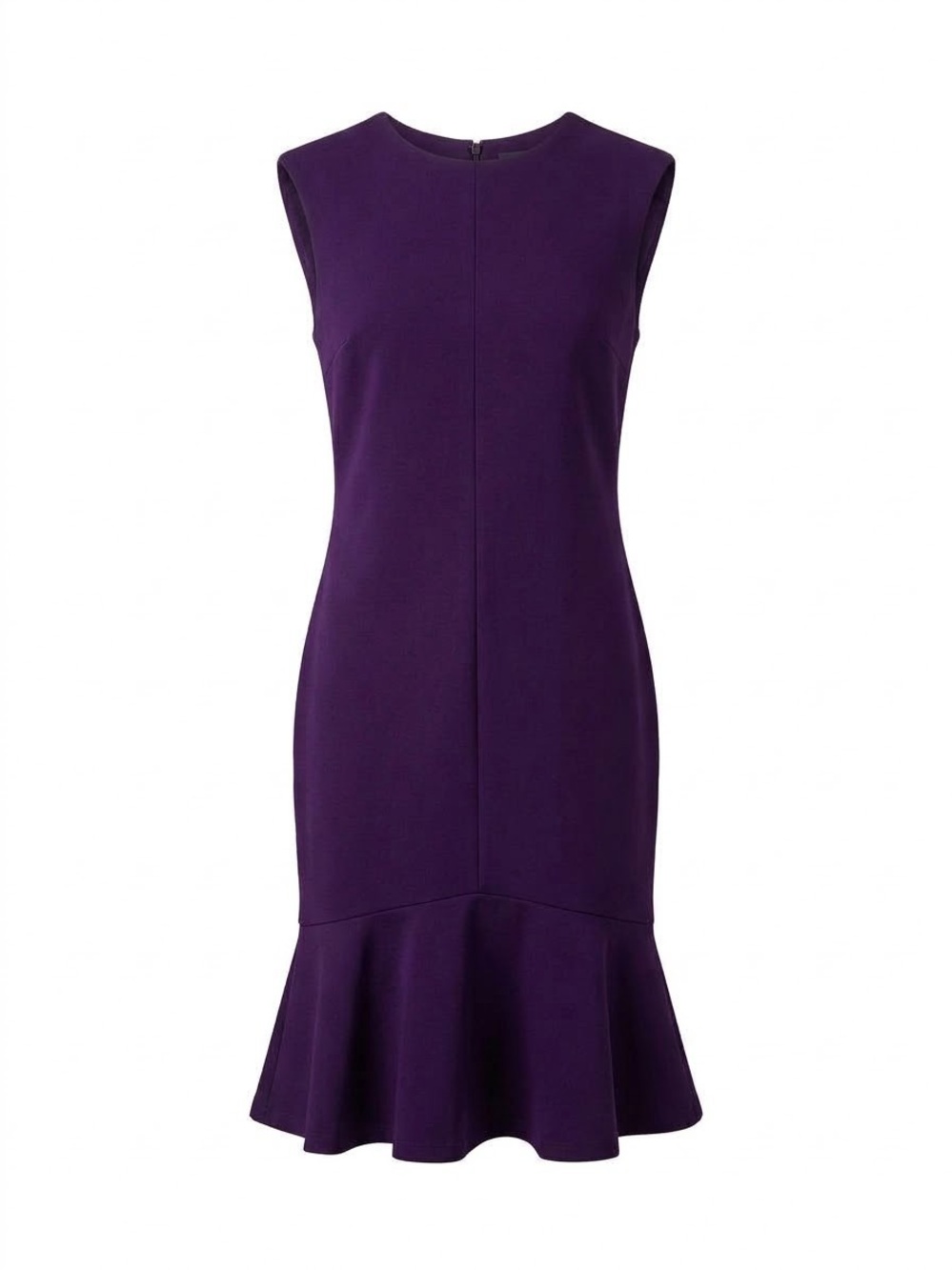 Ann Taylor Sleeveless Purple Peplum Hem Dress